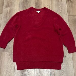 XXL Deep Red V-Neck Sweater AVA & VIV